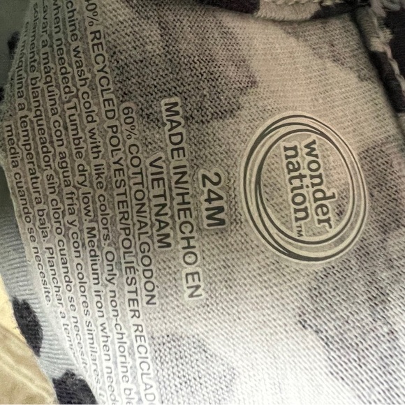 NWOT Wonder Nation 24M Gray and Black Leopard Girls Long Sleeve Dress - Picture 4 of 4